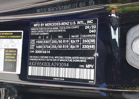 2020 Mercedes-Benz Gle 450 4Matic z USA, uszkodzony, nr VIN 4JGFB5KB3LA293094